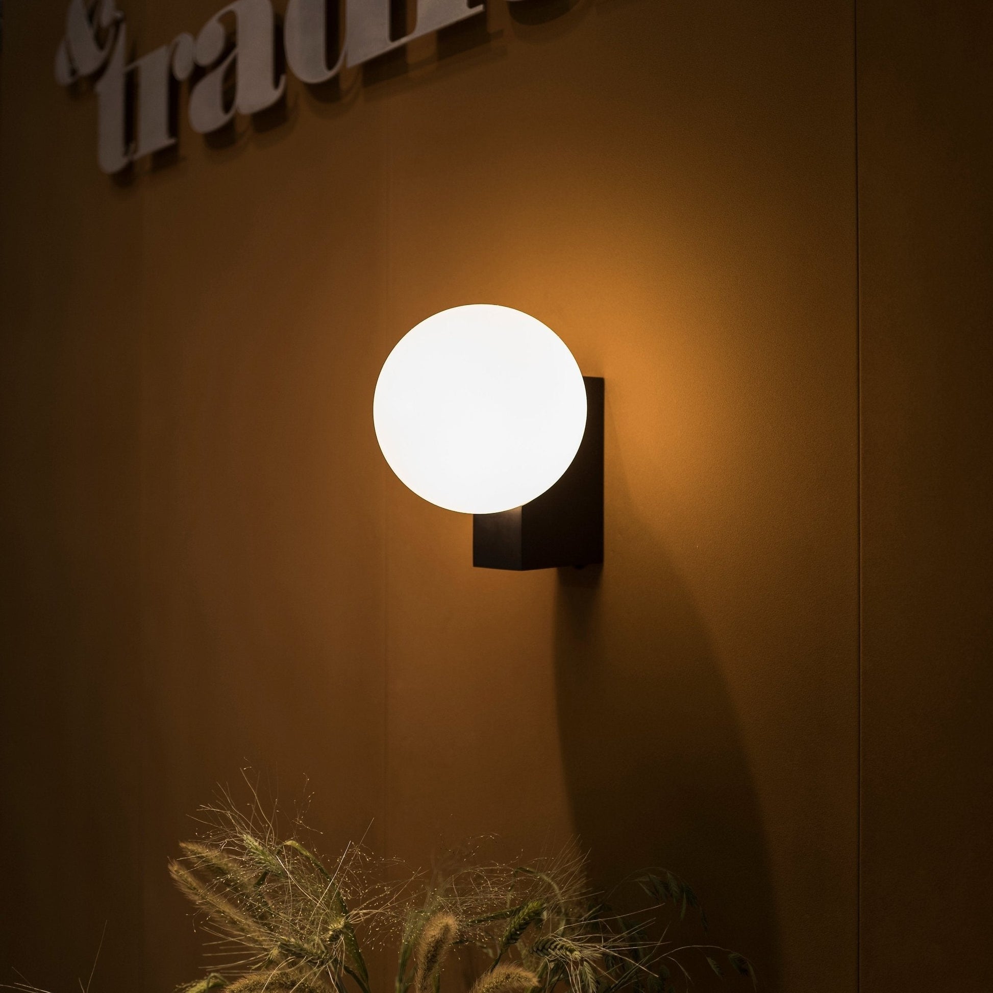 Journey Wall Lamp | Opal Glass & Metal | Black, Chrome, Pink
