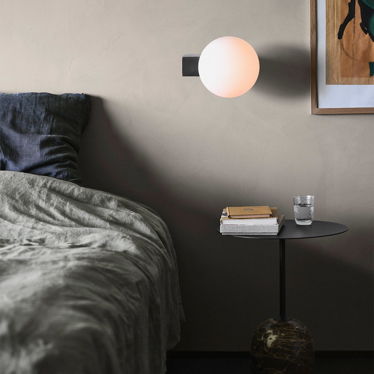 Journey Wall Lamp | Opal Glass & Metal | Black, Chrome, Pink