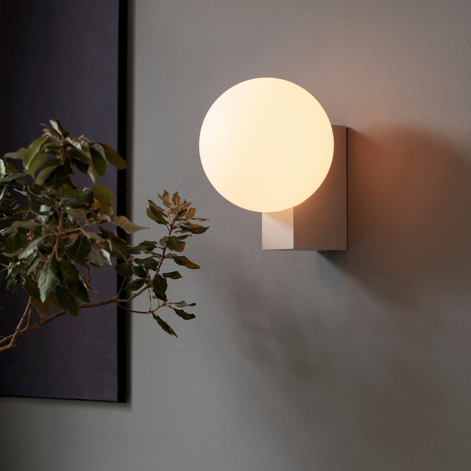 Journey Wall Lamp | Opal Glass & Metal | Black, Chrome, Pink