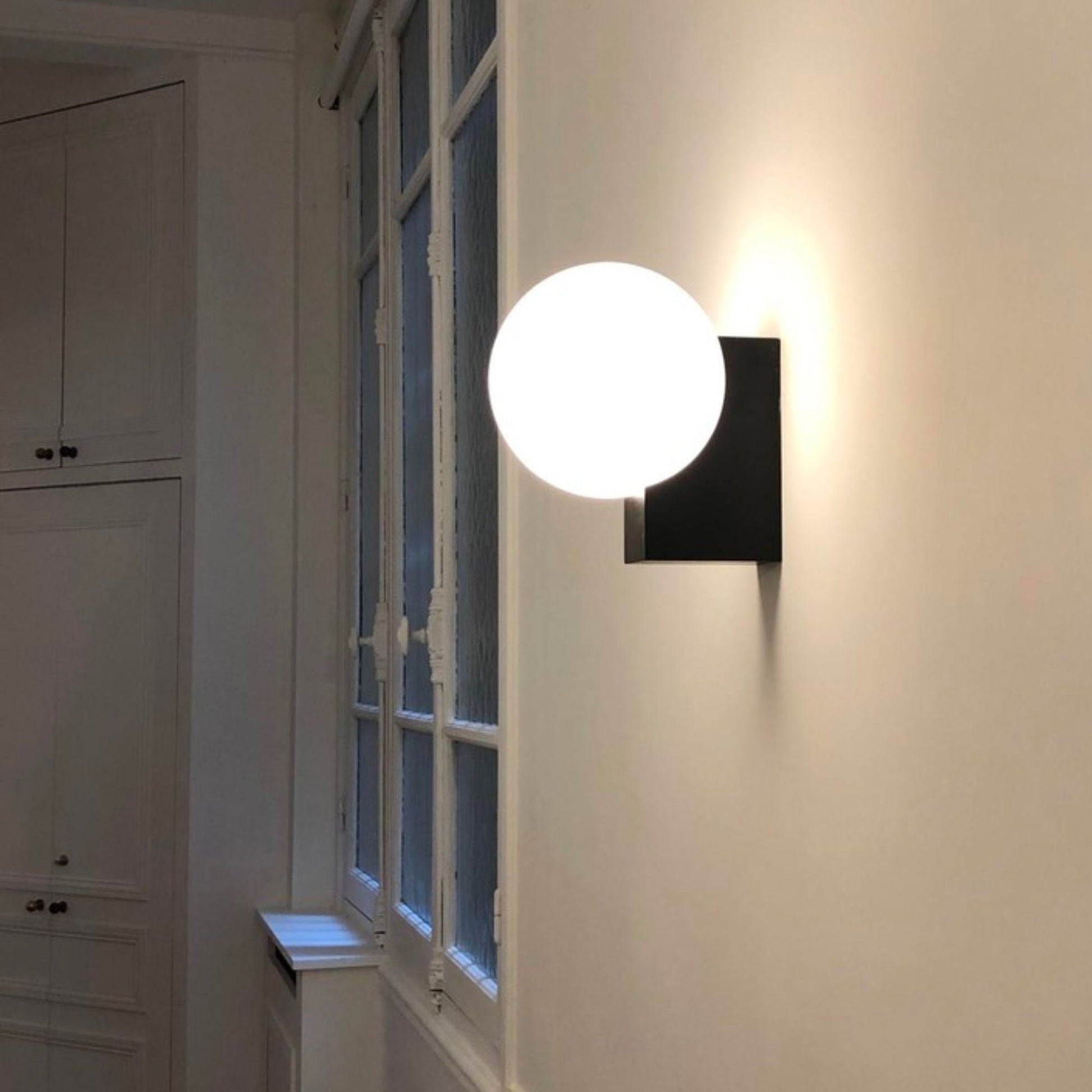 Journey Wall Lamp | Opal Glass & Metal | Black, Chrome, Pink