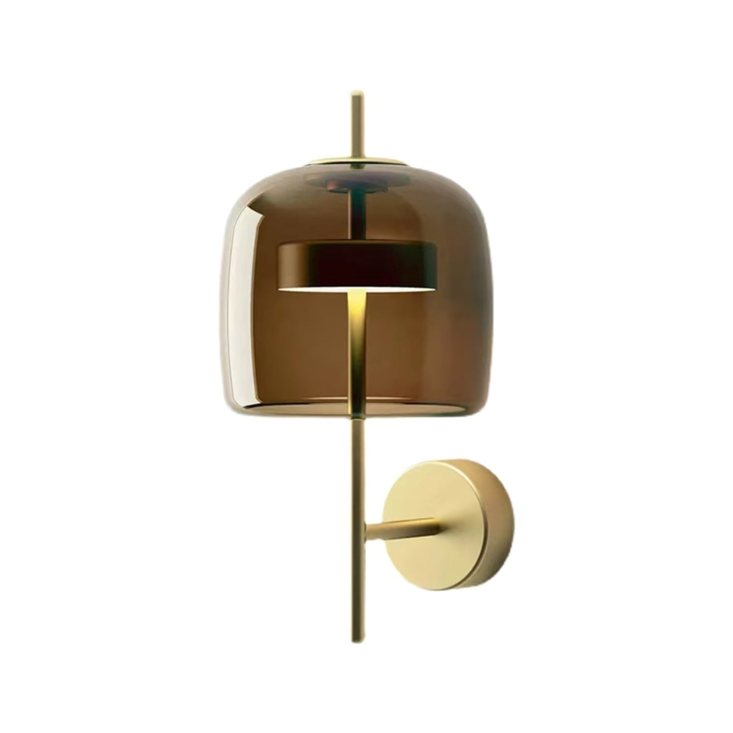 Hourglass Wall Sconce | Brass & Glass | Gold, Black, Amber, Smoke Grey