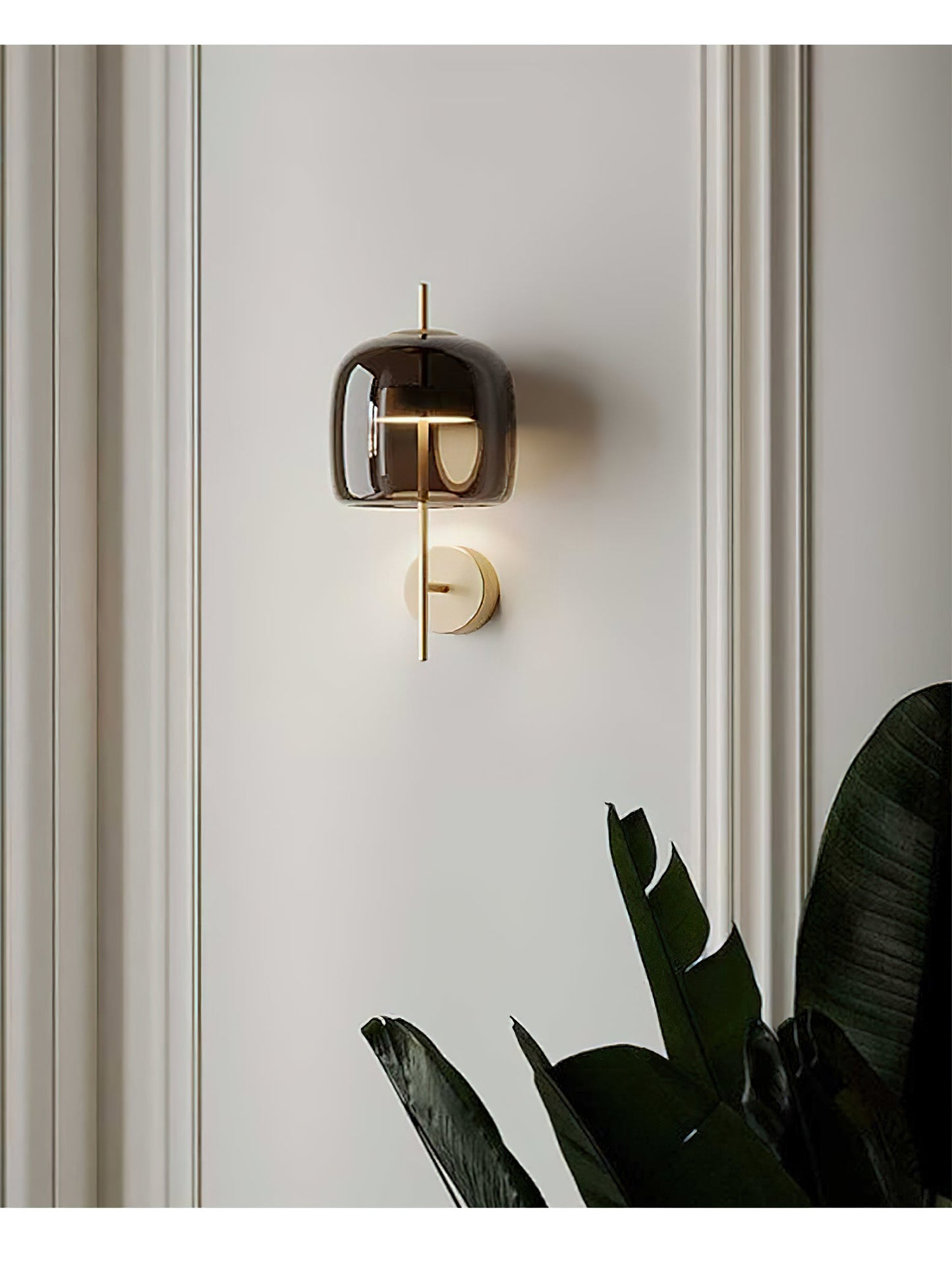 Hourglass Wall Sconce | Brass & Glass | Gold, Black, Amber, Smoke Grey