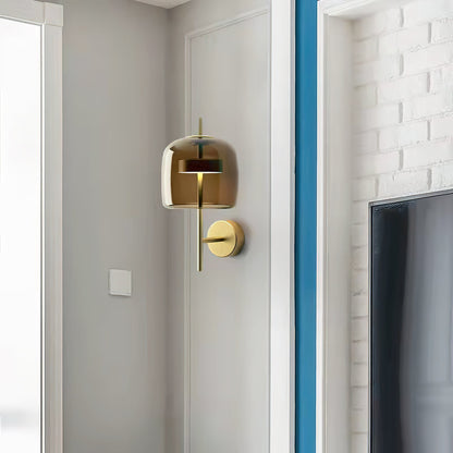 Hourglass Wall Sconce | Brass & Glass | Gold, Black, Amber, Smoke Grey