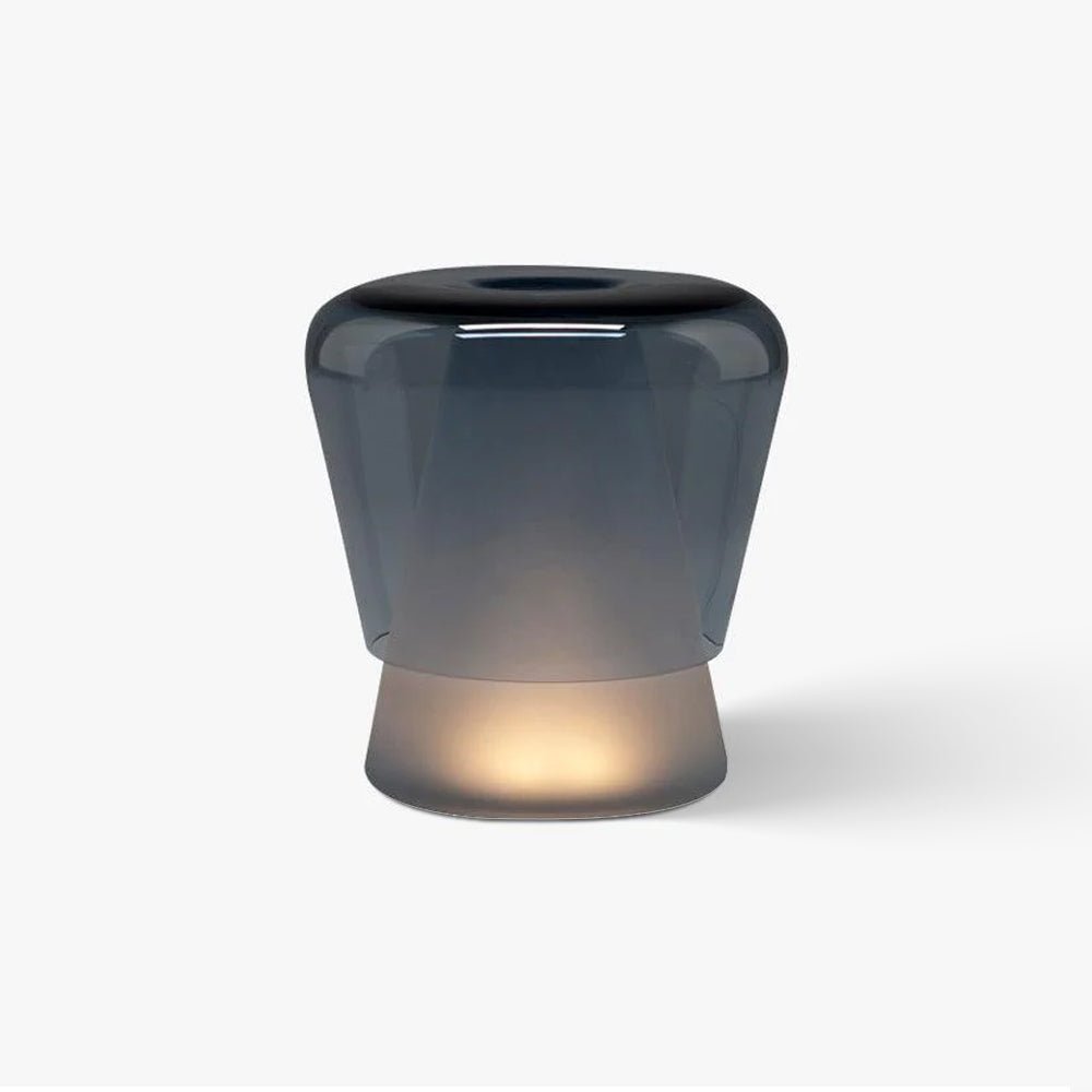 Jumelle Table Lamp | Mouth Blown Glass & Metal | Blue and White