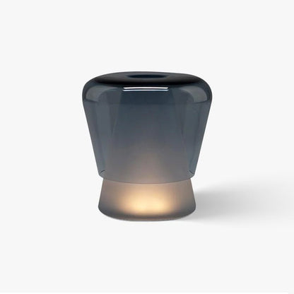 Jumelle Table Lamp | Mouth Blown Glass & Metal | Blue and White