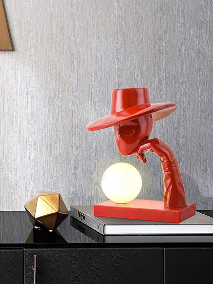 Juni Resin Novelty Lamp | Resin | Red, Blue