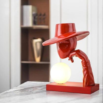 Juni Resin Novelty Lamp | Resin | Red, Blue