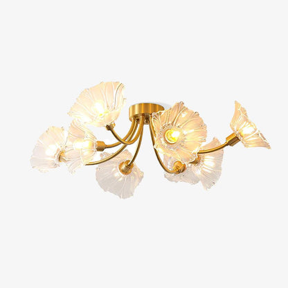 Kalin Ceiling Lamp | Brass & Glass | Multiple Heads Options