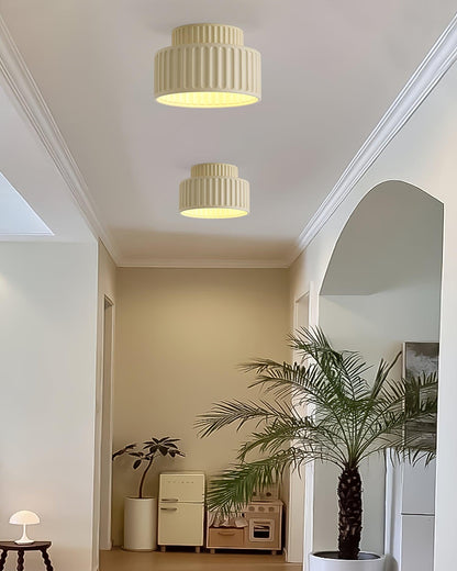 Kami Ceiling Lamp | White Resin & Acrylic | 23cm Diameter