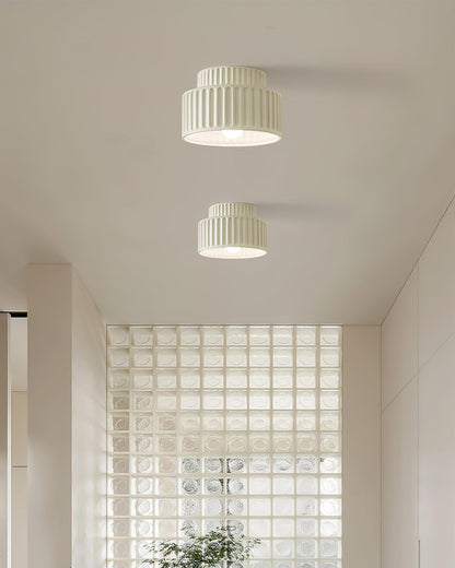Kami Ceiling Lamp | White Resin & Acrylic | 23cm Diameter