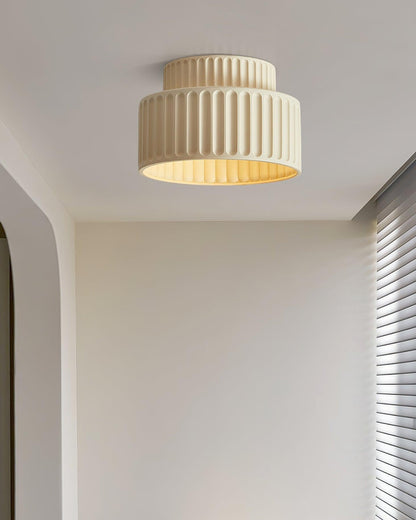 Kami Ceiling Lamp | White Resin & Acrylic | 23cm Diameter
