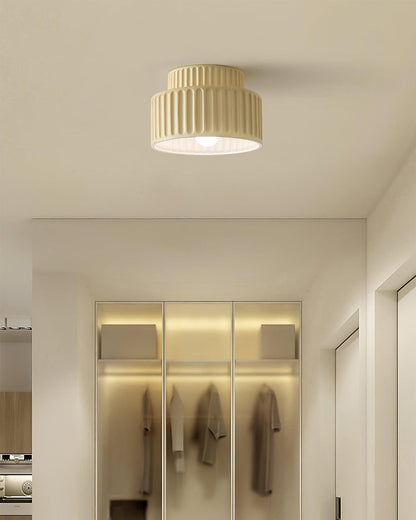 Kami Ceiling Lamp | White Resin & Acrylic | 23cm Diameter