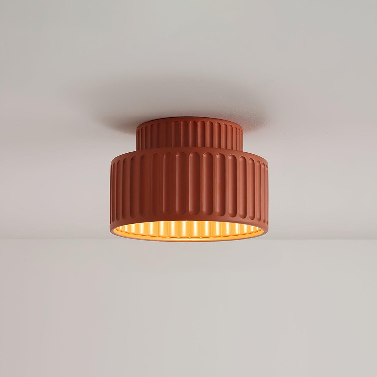 Kami Ceiling Lamp | White Resin & Acrylic | 23cm Diameter
