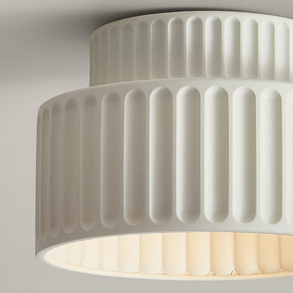 Kami Ceiling Lamp | White Resin & Acrylic | 23cm Diameter