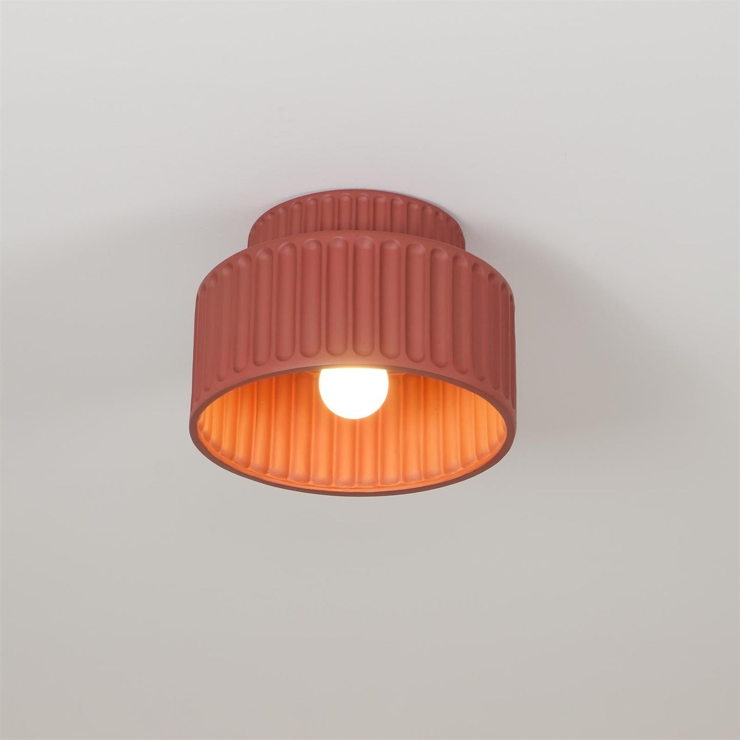 Kami Ceiling Lamp | White Resin & Acrylic | 23cm Diameter