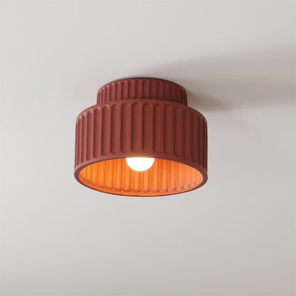 Kami Ceiling Lamp | White Resin & Acrylic | 23cm Diameter