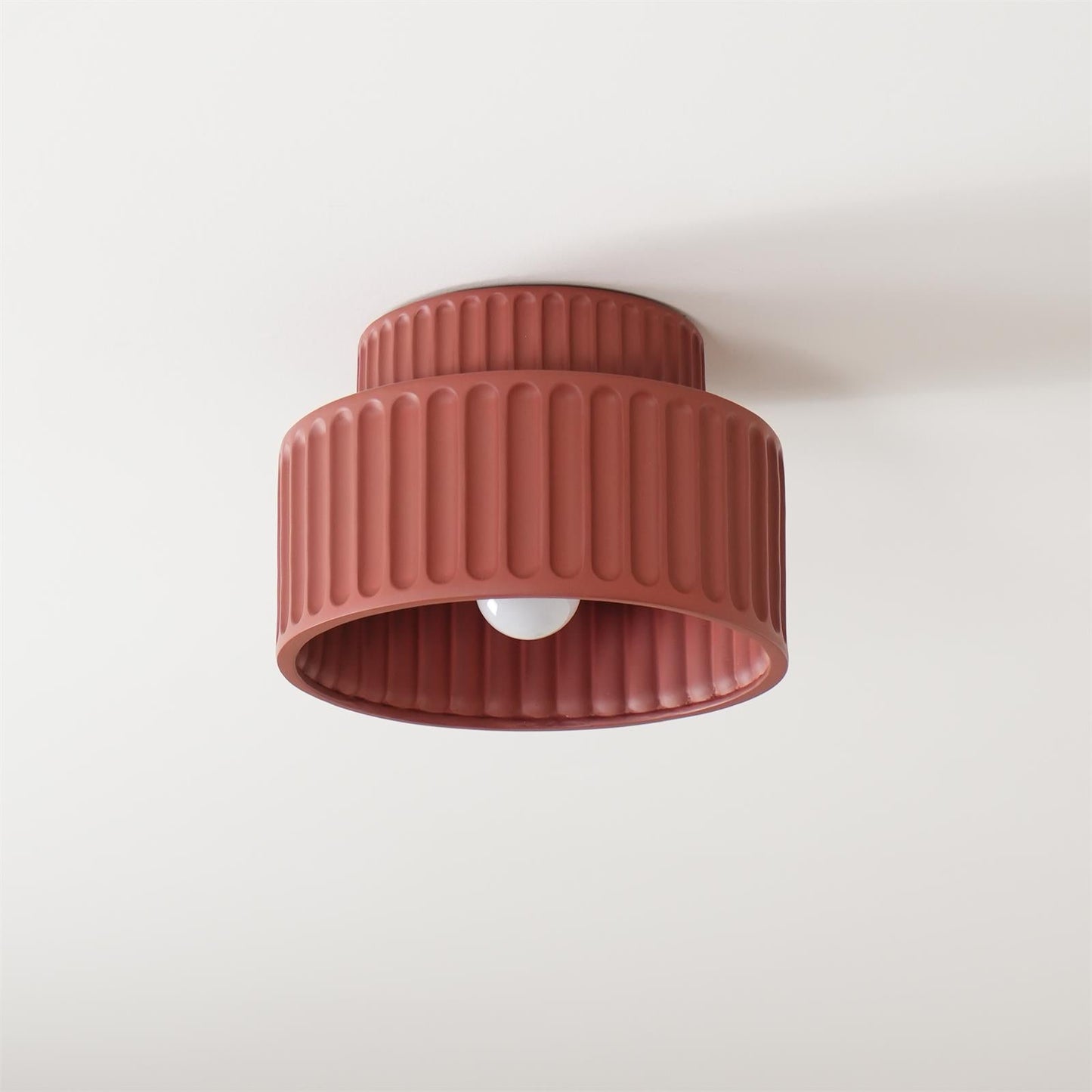 Kami Ceiling Lamp | White Resin & Acrylic | 23cm Diameter