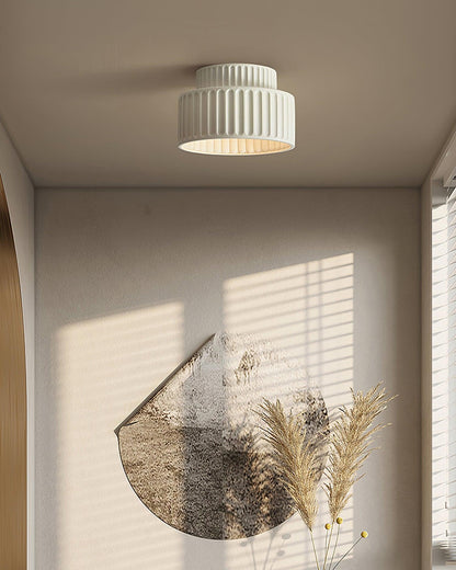 Kami Ceiling Lamp | White Resin & Acrylic | 23cm Diameter
