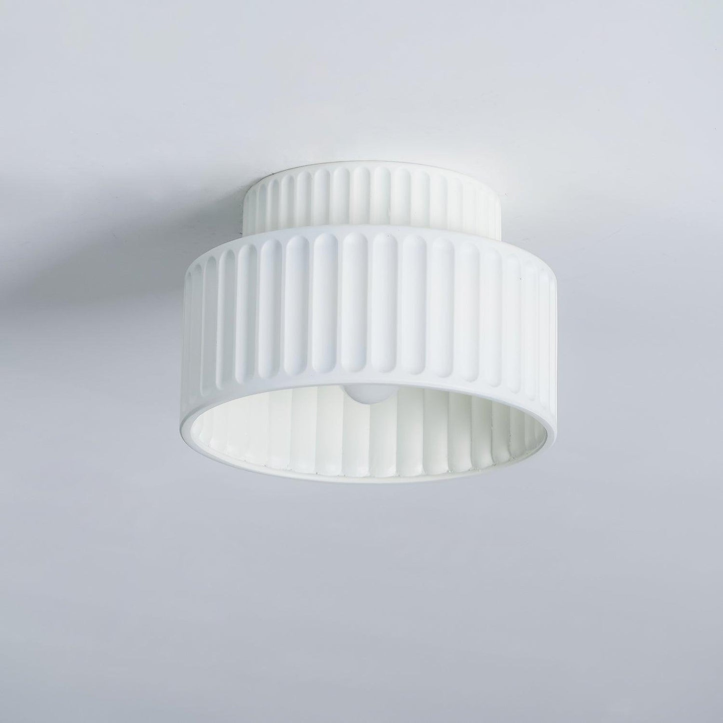 Kami Ceiling Lamp | White Resin & Acrylic | 23cm Diameter