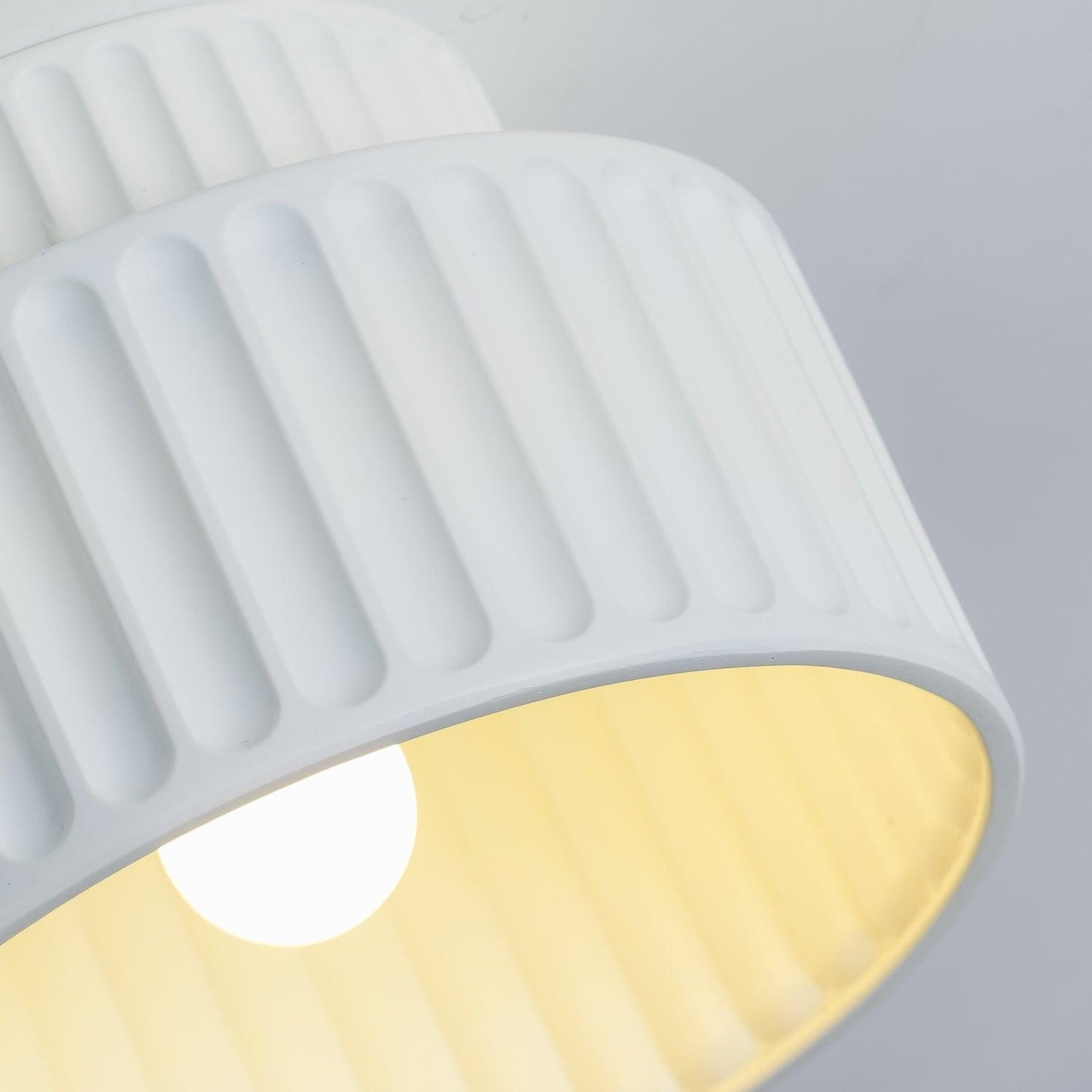 Kami Ceiling Lamp | White Resin & Acrylic | 23cm Diameter