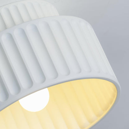 Kami Ceiling Lamp | White Resin & Acrylic | 23cm Diameter