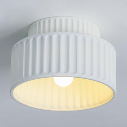 Kami Ceiling Lamp | White Resin & Acrylic | 23cm Diameter
