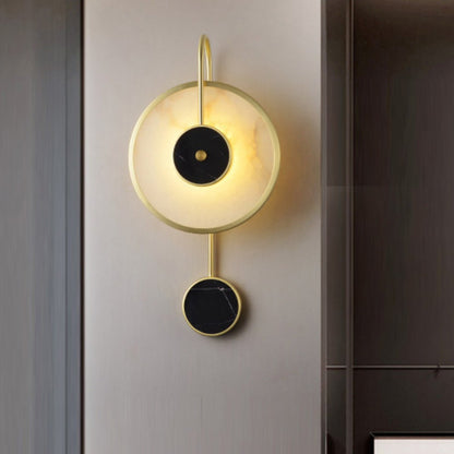 Kandy Alabaster Wall Lamp | Marble & Metal | Gold or Black