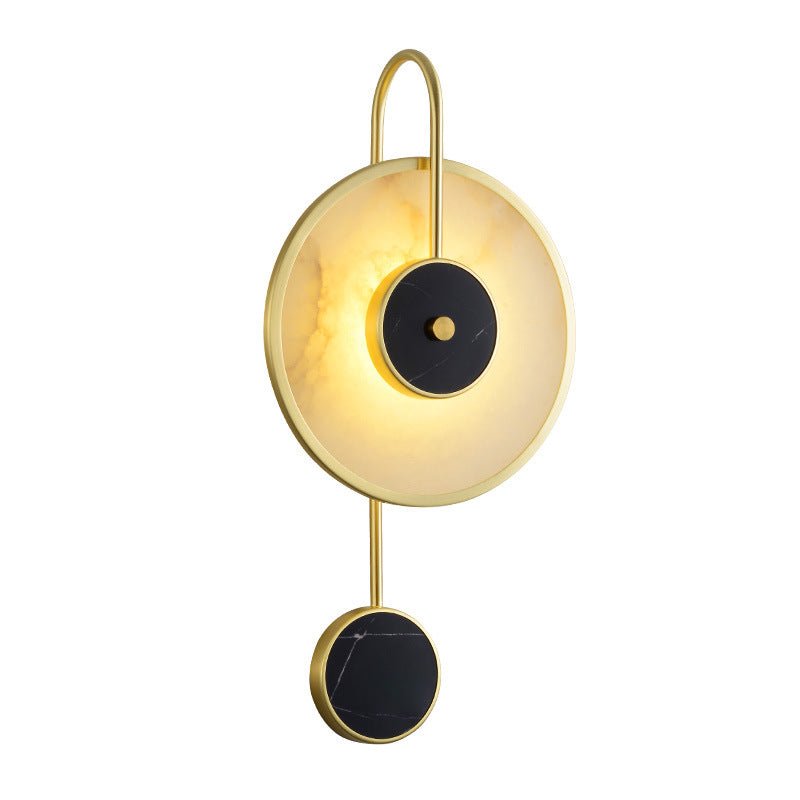 Kandy Alabaster Wall Lamp | Marble & Metal | Gold or Black