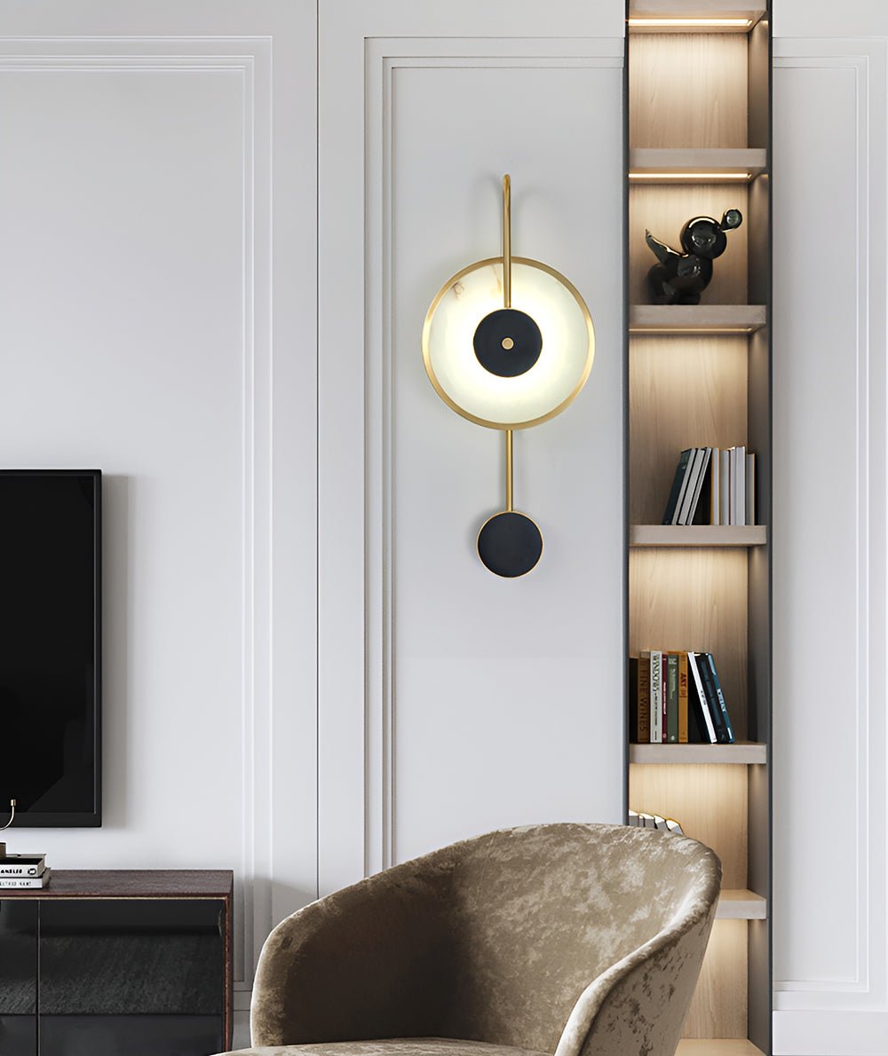Kandy Alabaster Wall Lamp | Marble & Metal | Gold or Black