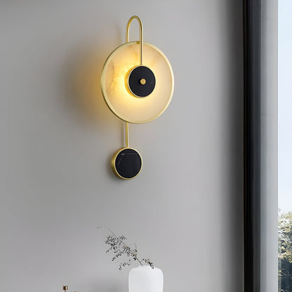 Kandy Alabaster Wall Lamp | Marble & Metal | Gold or Black