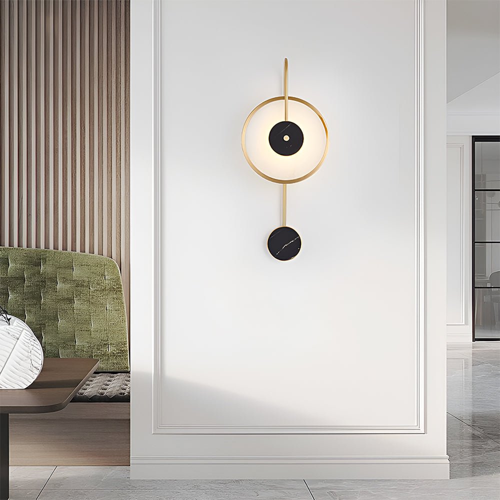 Kandy Alabaster Wall Lamp | Marble & Metal | Gold or Black