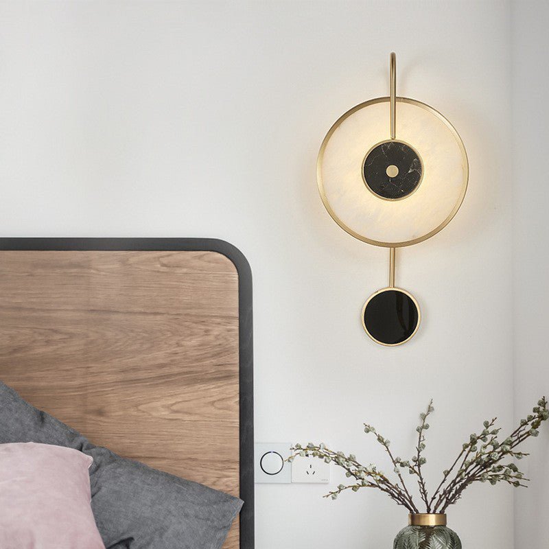 Kandy Alabaster Wall Lamp | Marble & Metal | Gold or Black
