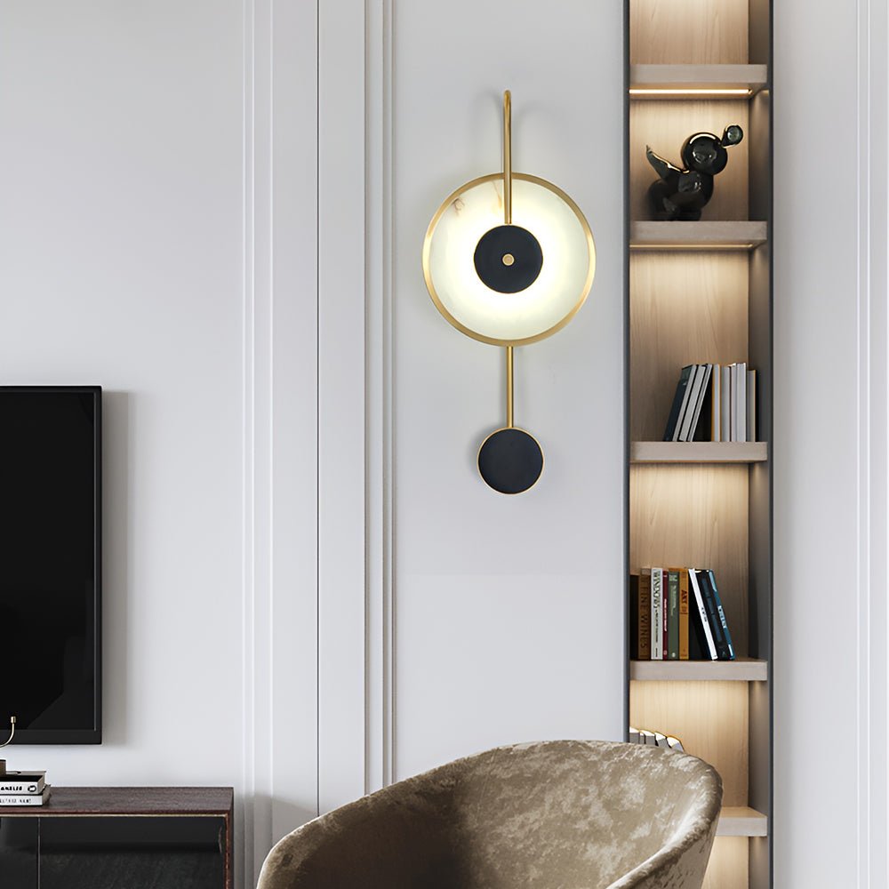 Kandy Alabaster Wall Lamp | Marble & Metal | Gold or Black