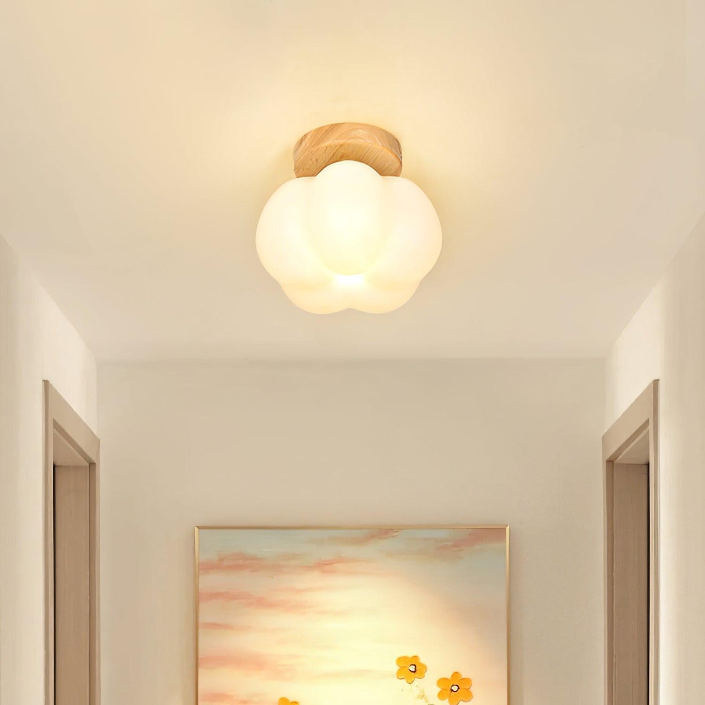 Kapok Flower Ceiling Lamp | Metal & Acrylic | White