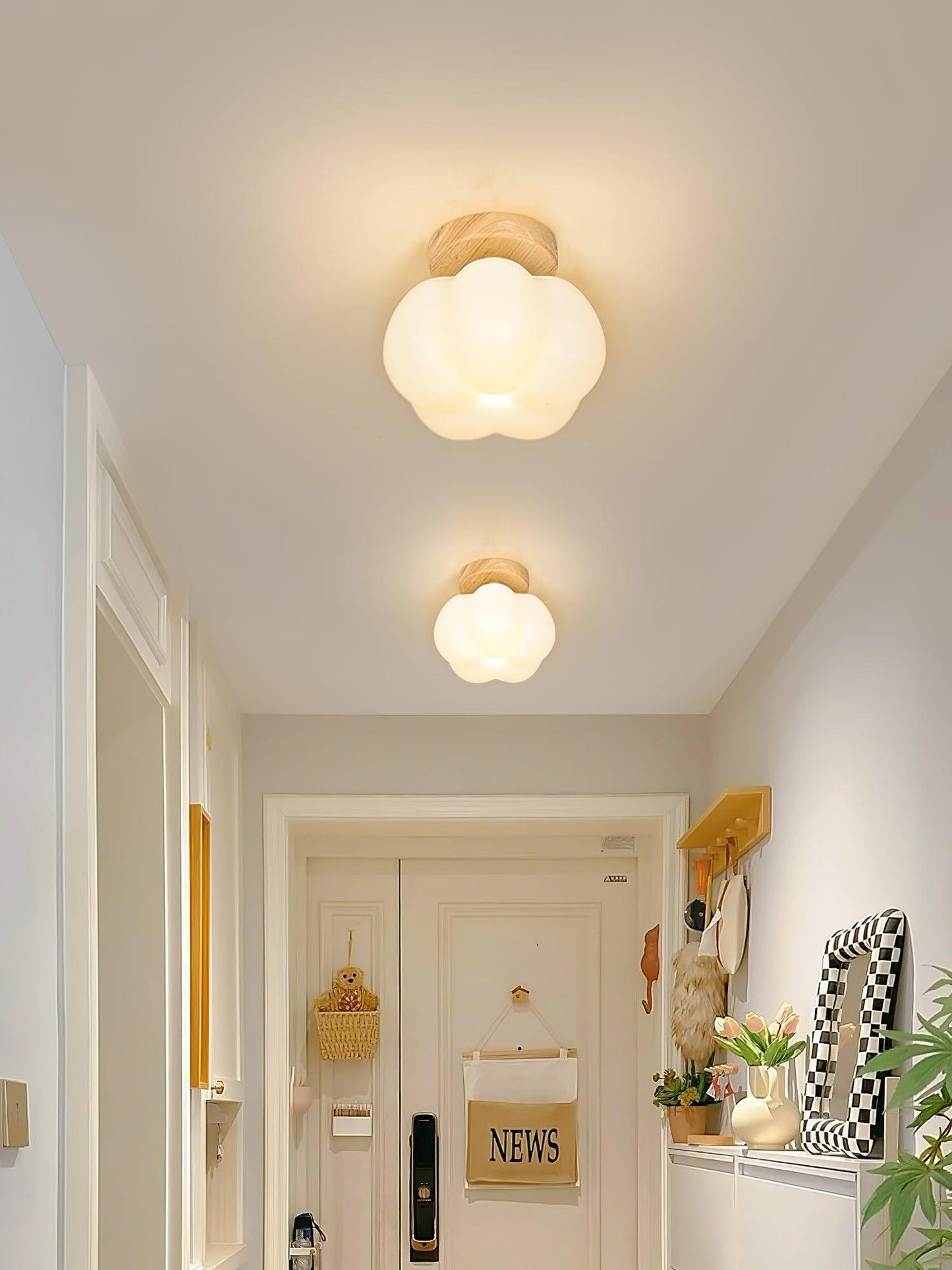 Kapok Flower Ceiling Lamp | Metal & Acrylic | White