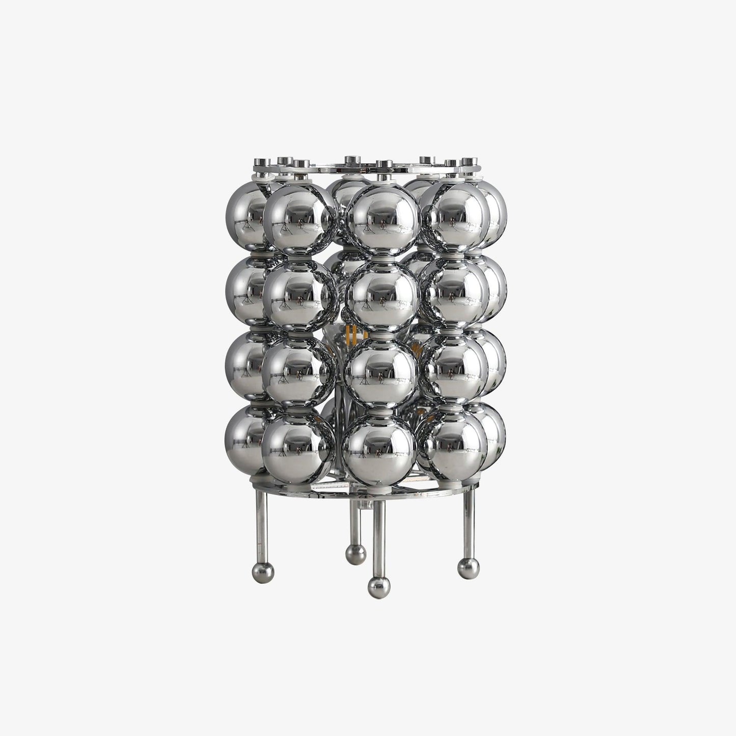 Kare Table Lamp | Stainless Steel Chrome Finish | 19cm Diameter