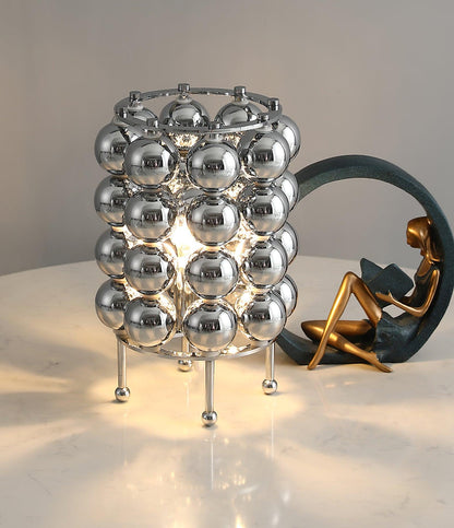 Kare Table Lamp | Stainless Steel Chrome Finish | 19cm Diameter