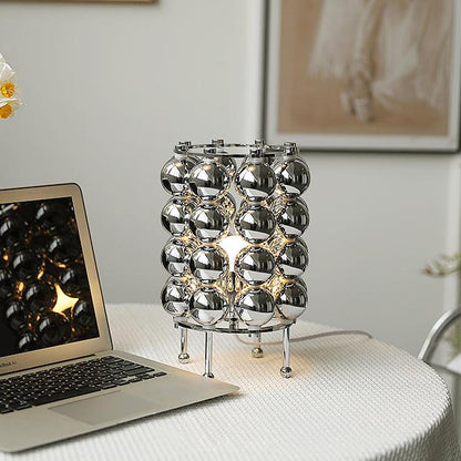 Kare Table Lamp | Stainless Steel Chrome Finish | 19cm Diameter