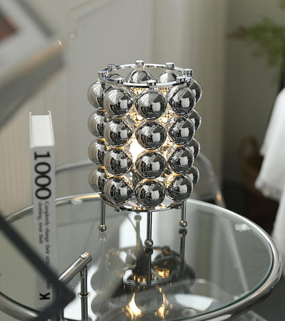 Kare Table Lamp | Stainless Steel Chrome Finish | 19cm Diameter