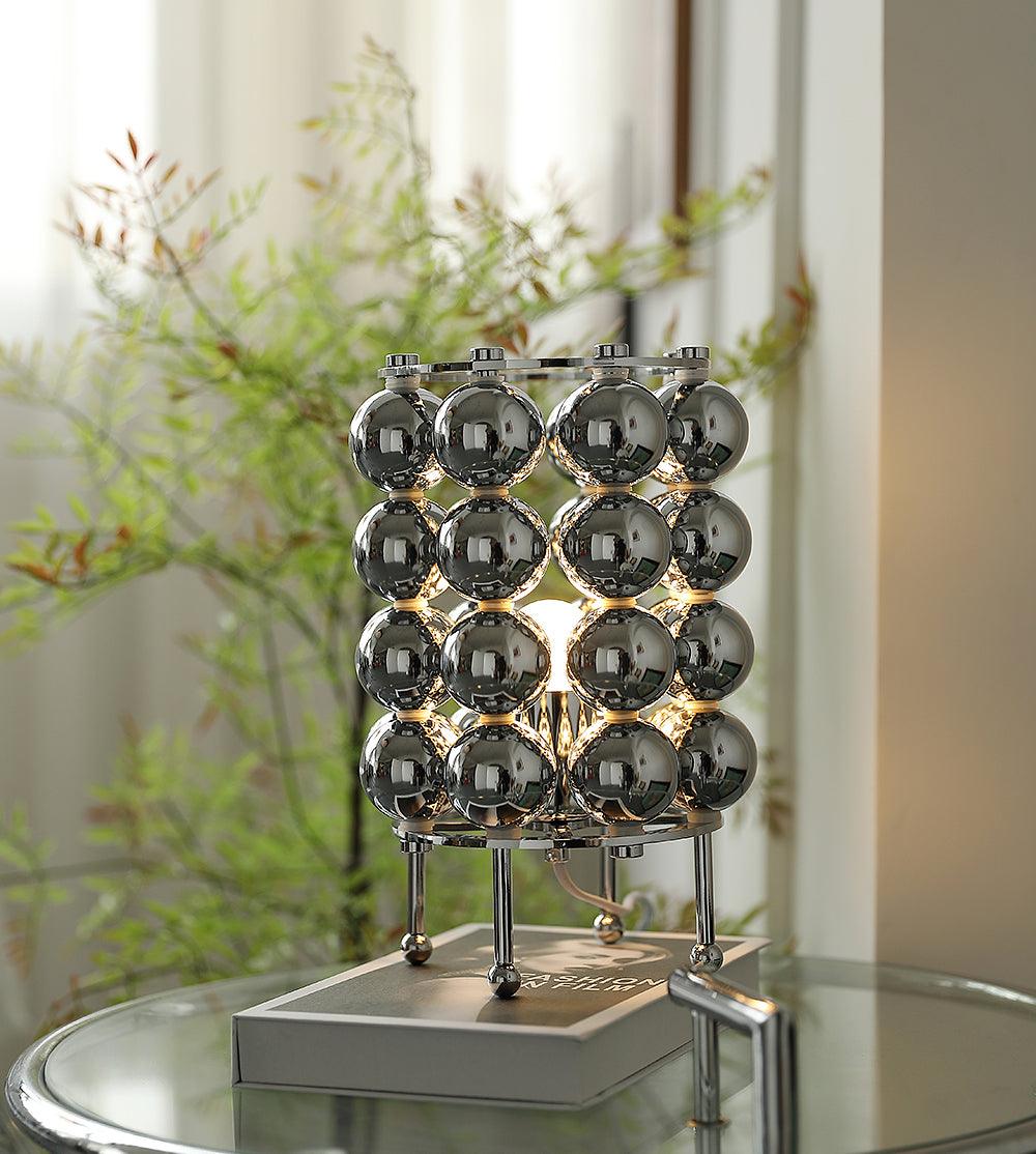 Kare Table Lamp | Stainless Steel Chrome Finish | 19cm Diameter