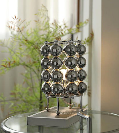 Kare Table Lamp | Stainless Steel Chrome Finish | 19cm Diameter