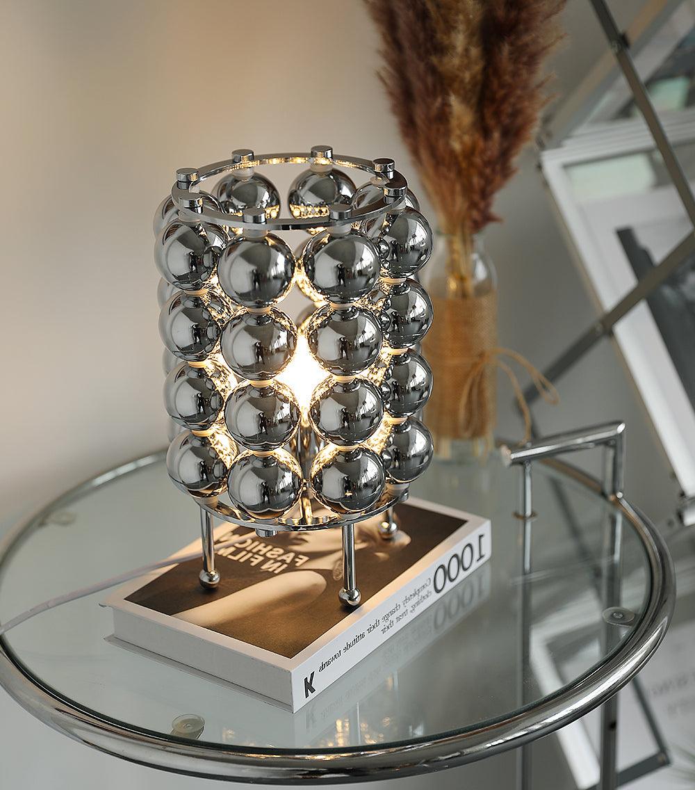 Kare Table Lamp | Stainless Steel Chrome Finish | 19cm Diameter