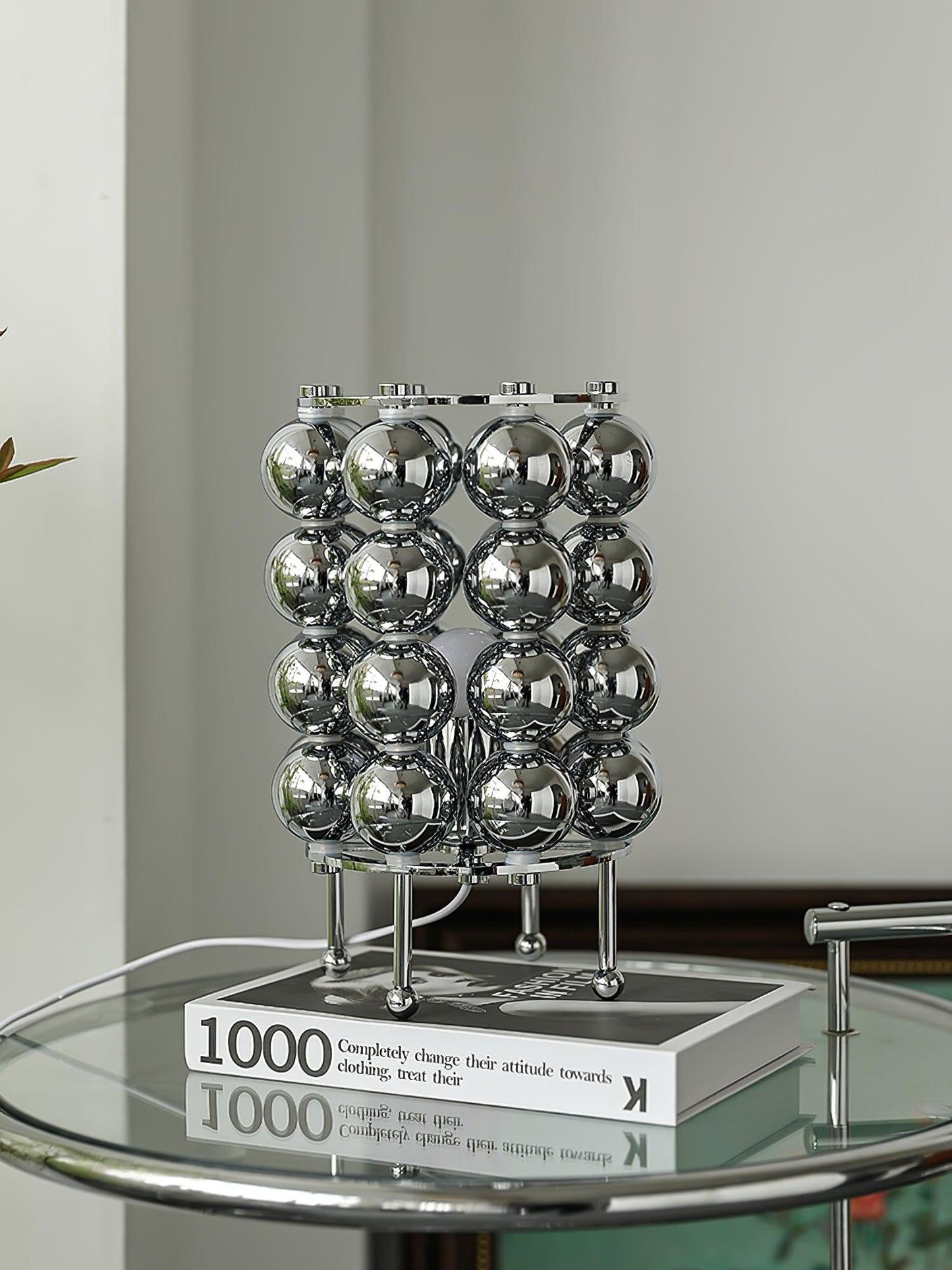 Kare Table Lamp | Stainless Steel Chrome Finish | 19cm Diameter