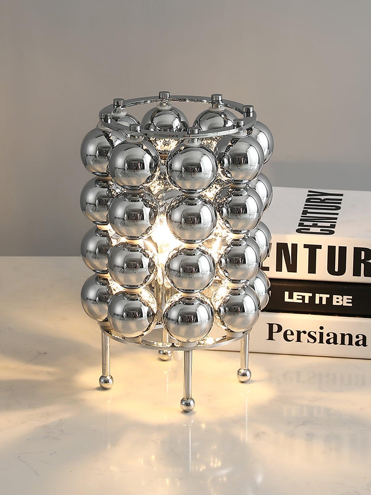 Kare Table Lamp | Stainless Steel Chrome Finish | 19cm Diameter