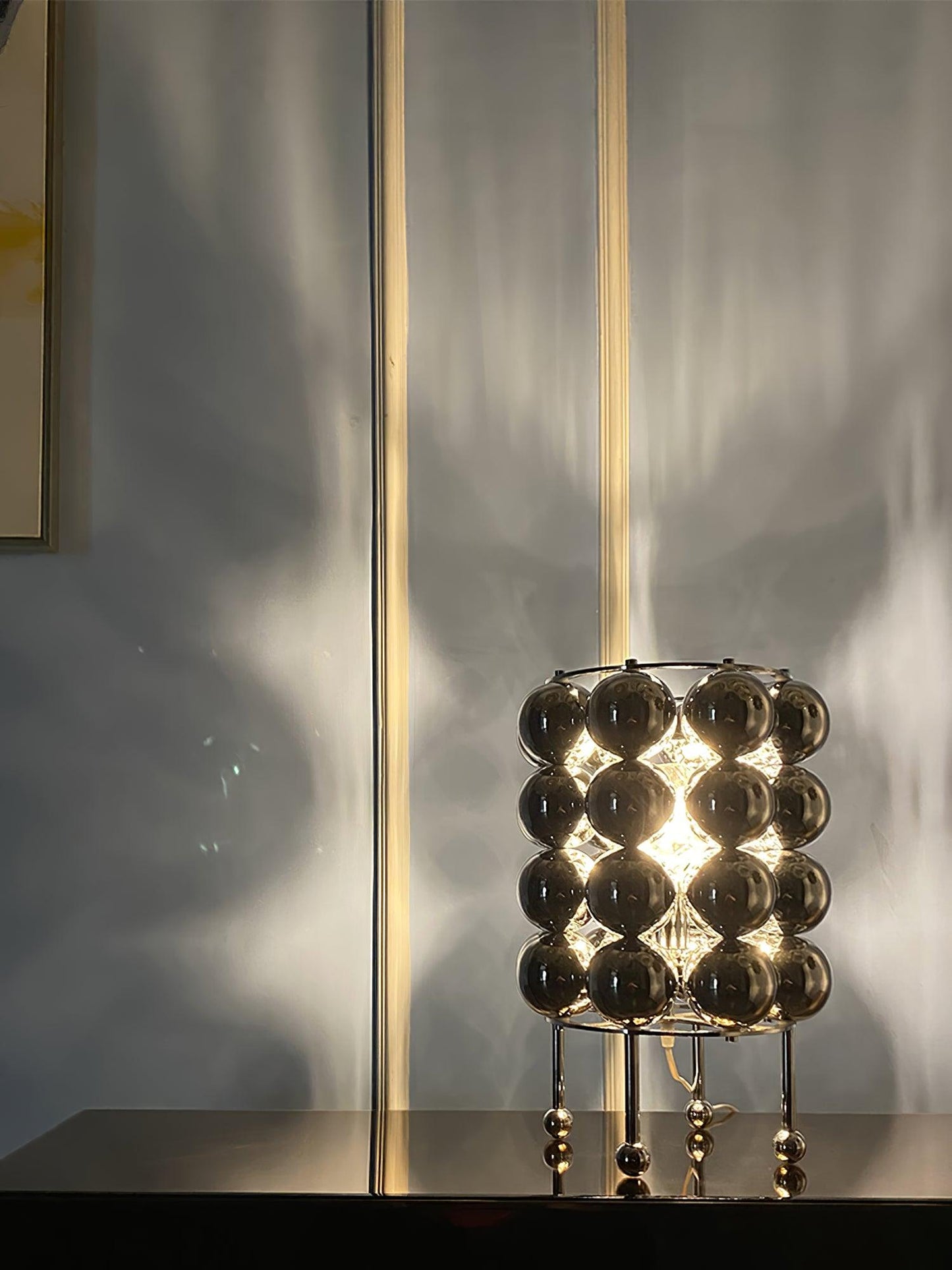 Kare Table Lamp | Stainless Steel Chrome Finish | 19cm Diameter