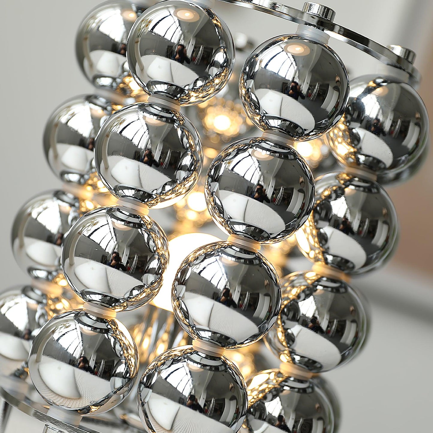 Kare Table Lamp | Stainless Steel Chrome Finish | 19cm Diameter