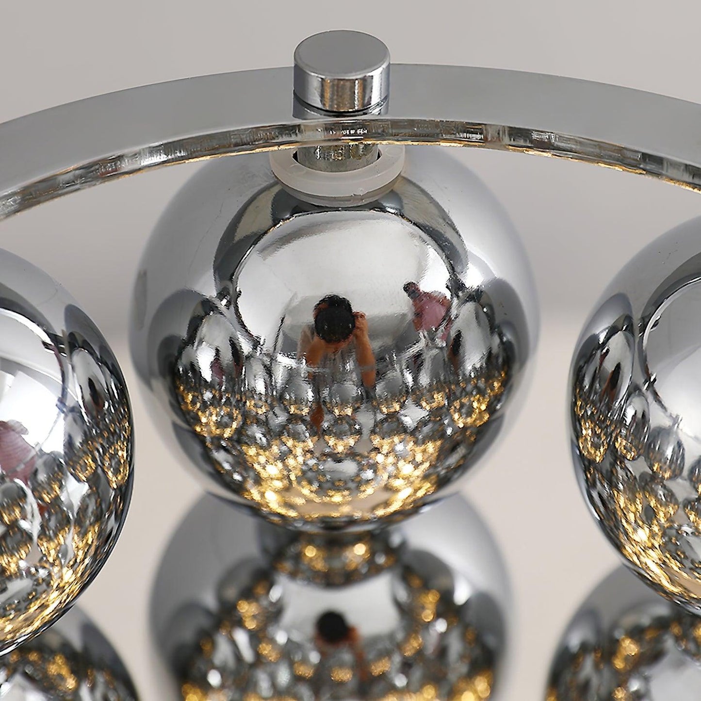 Kare Table Lamp | Stainless Steel Chrome Finish | 19cm Diameter