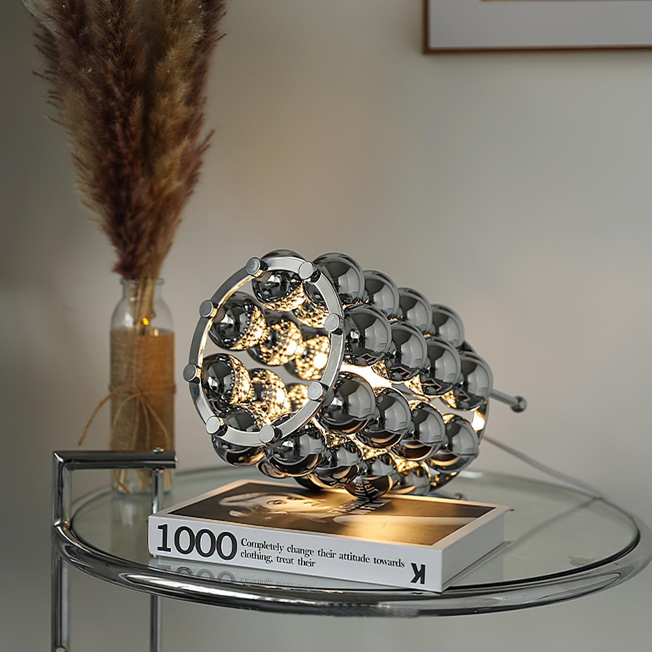 Kare Table Lamp | Stainless Steel Chrome Finish | 19cm Diameter