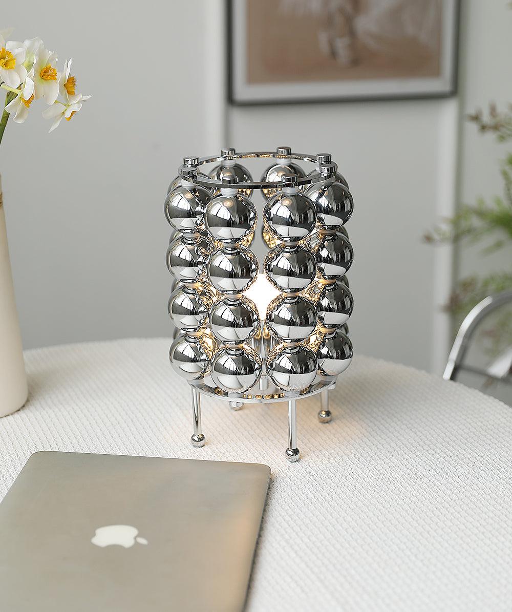 Kare Table Lamp | Stainless Steel Chrome Finish | 19cm Diameter