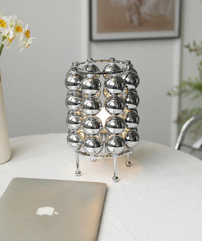 Kare Table Lamp | Stainless Steel Chrome Finish | 19cm Diameter
